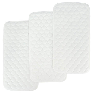 Bluesnail Quilted Thicker Waterproof Changing Pad Liners,3 Count(Snow White 13” X 27”)