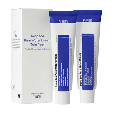 Purito Essential Oil-Free Deep Sea Pure Water Twin Pack, Pack Of 2, Moisture Cream For Face, Facial Watery Cream, Vegan