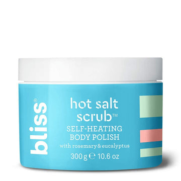 Bliss Hot Salt Scrub, Self-Heating Body Polish | Warming Scrub To Exfoliate, Heal, And Smooth Skin | Straight-From-The Spa | Paraben Free, Cruelty Free | 10.6 Oz