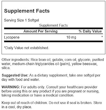 Swanson Lycopene 10 Mg 120 Sgels 4 Pack