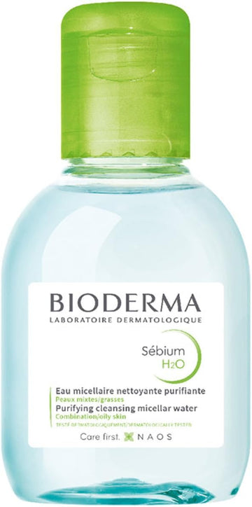 Bioderma Sébium H2O Micellar Water - Purifying Cleanser To Remove Make Up, Impurities & Pollution For Acne Prone, Oily & Combination Skin - Prevent Blemishes, 500Ml