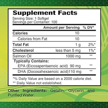 ALFA VITAMINS - Salmon Oil 100 Softgels - Fish Oil - EPA - Dha - Essential Fatty Acids - 100 softgels
