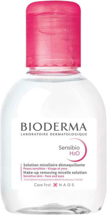 Bioderma Sensibio H2O - Soothing Micellar Water Protects Dry & Sensitive Skin, Cleanser Removes Impurities, Pollution & Pollen, Gentle Makeup Remover, 100Ml