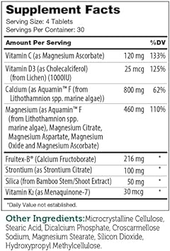 Zahler Bonefactor, Bone Strength Supplement containing Calcium, Vitamin D, Vitamin K and Magnesium, Certified Kosher, 120 Tablets : Health & Household