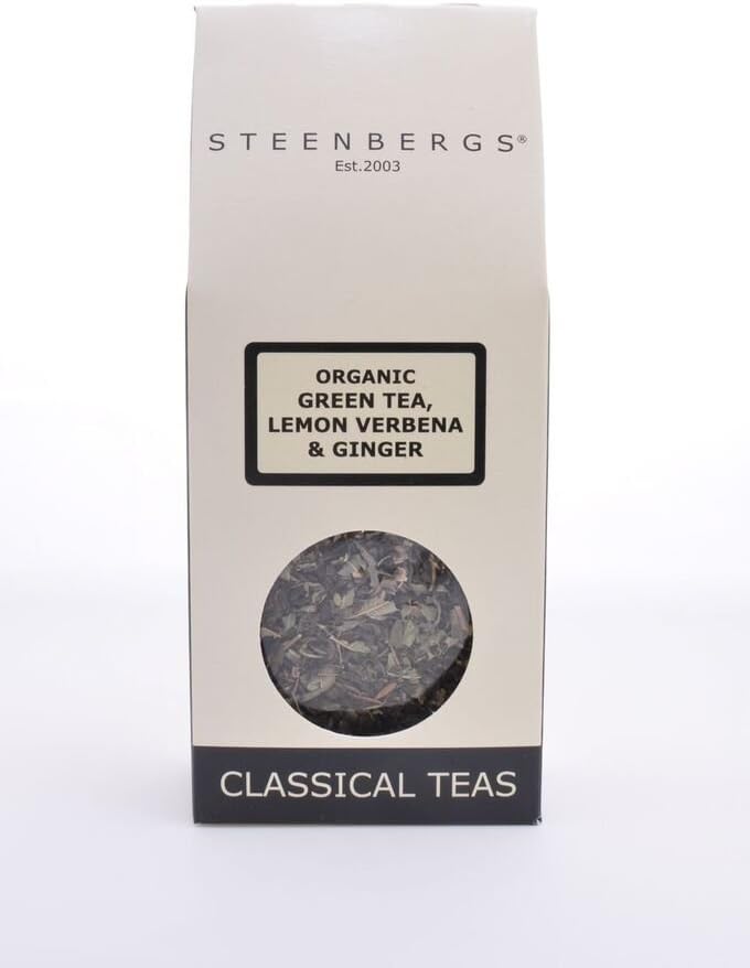 Steenbergs Organic Green Tea With Lemon Verbena And Ginger (Loose Leaf) 60G