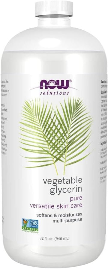 Now Foods Solutions, Vegetable Glycerin, 100% Pure, Versatile Skin Care, Softening And Moisturizing, 32-Ounce