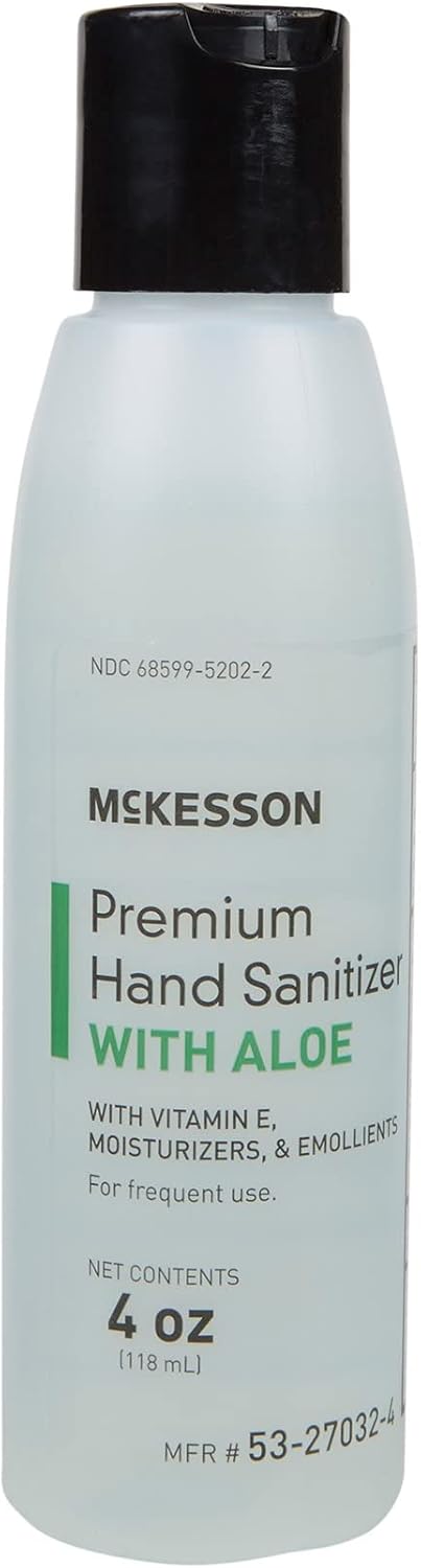 Mckesson Gel Hand Sanitizer With Aloe, Cleanse And Moisturize, 4 Oz, 1 Count, 24 Packs, 24 Total