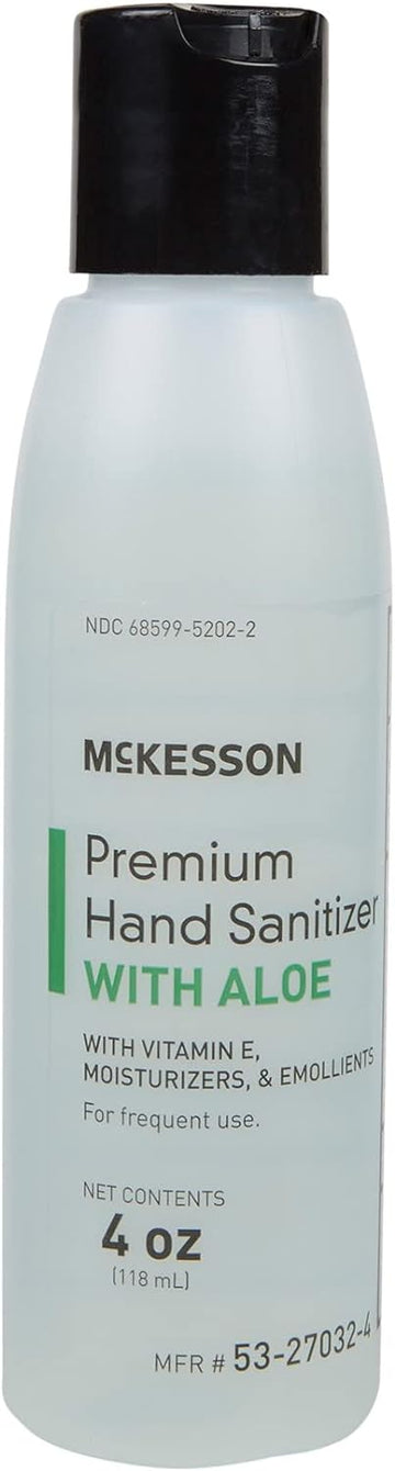 McKesson Gel Hand Sanitizer with Aloe, Cleanse and Moisturize, 4 oz, 1 Count, 24 Packs, 24 Total