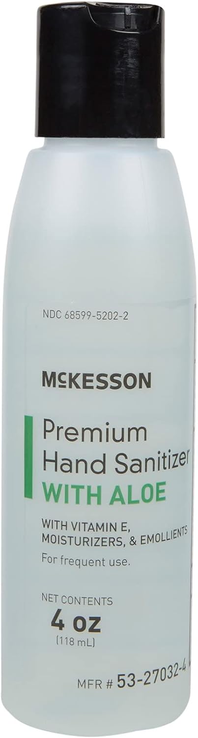 McKesson Gel Hand Sanitizer with Aloe, Cleanse and Moisturize, 4 oz, 1 Count, 1 Pack