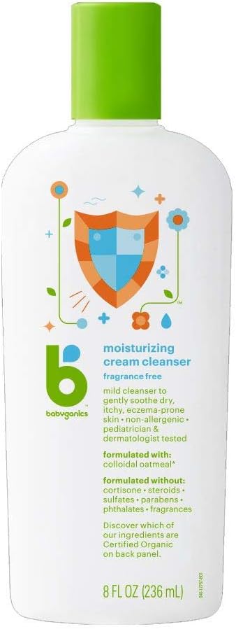 Babyganics Bye Bye Dry Moisturizing Therapy Wash, 8 Fluid Ounce (Pack Of 2), Packaging May Vary