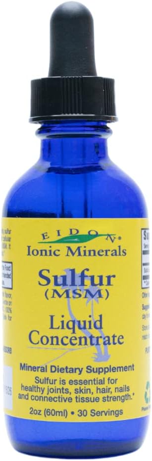 Eidon Ionic Minerals Liquid Sulfur Concentrate - Ionic MSM Sulfur Drop