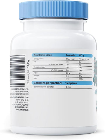 Osavi Boron 3 Mg – 60 Vegan Capsules | Essential Trace Mineral For Bone Health & Hormonal Balance | Supports Metabolism | Clean Label | Vegan–Friendly