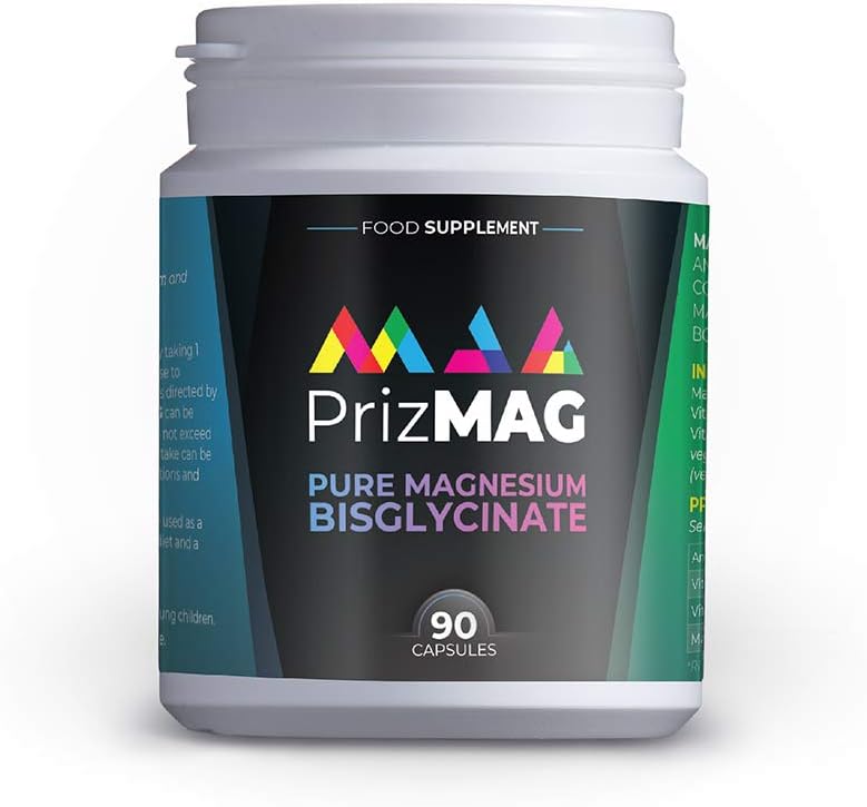 Prizmag By Itl Health Vegan Magnesium Bisglycinate Capsules - 90Ct - Digestive Health & Sleep Support Formula | High Absorption | No Fillers Or Stearates | Magnesium Oxide Free (90 Caps)