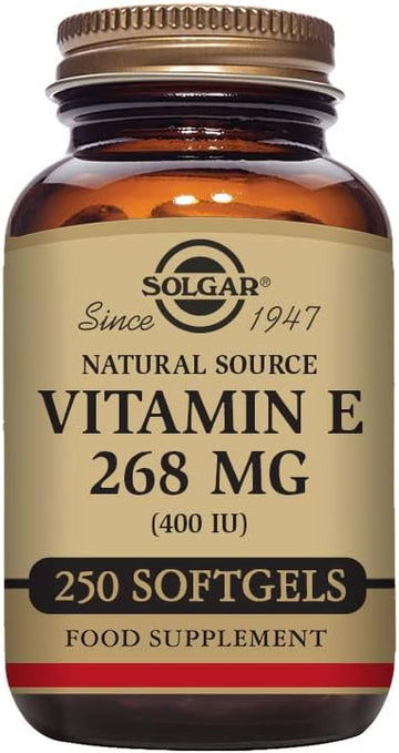 Solgar Vitamin E 268 Mg (400 Iu), 250 Mixed Softgels - Natural Antioxidant, Skin & Immune System Support - Naturally-Sourced Vitamin E - Gluten Free, Dairy Free - 250 Servings