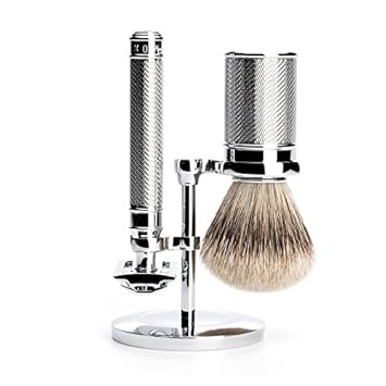 Mühle Chrome Stand For Traditional & Classic Series Safety Razors & Shaving Brushes | Shave Accessory | Modern Design : Muhle Shaving Brush : Beauty & Personal Care