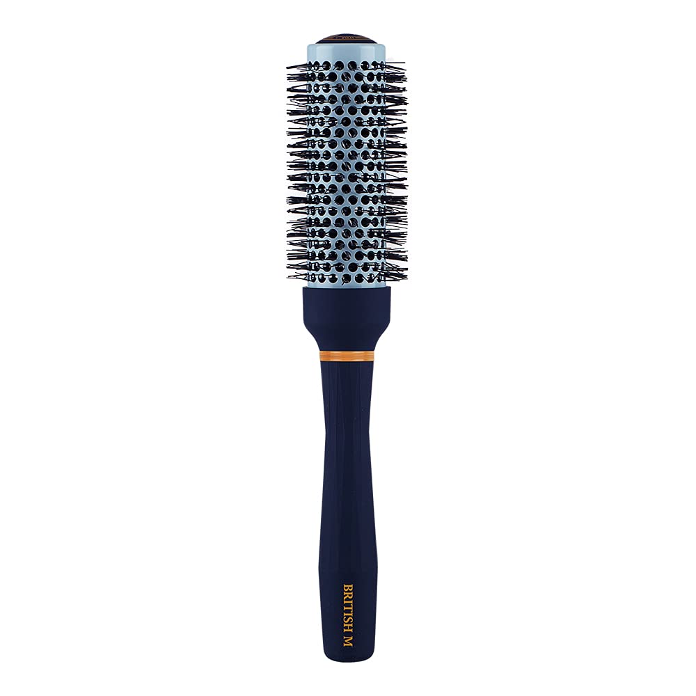 Hot Curling Ceramic Brush Round 33Mm – Anti-Frizz Styling Brush For A Smooth Salon Look – Ideal For All Hair Types