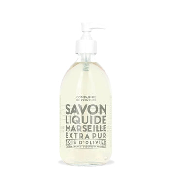 Compagnie De Provence Savon De Marseille Extra Pure Liquid Soap - Olive Wood - 16.7 Fl Oz Glass Pump Bottle