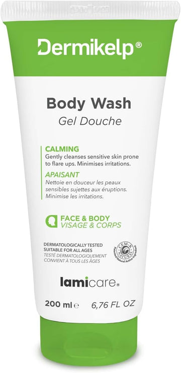 Dermikelp® Body Wash For Sensitive Skin – Gently Cleanses And Soothes With Cem-K Sea Kelp Extract, Paraben-Free, Suitable For Daily Use, 200Ml