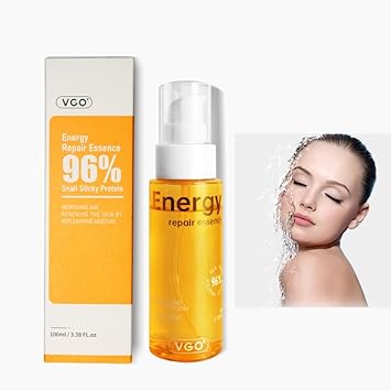 Vgo Snail Mucin 96% Power Repairing Essence For Face Hydrating Serum For Skin Care Dull Skin, Hydrating, Moisturizing, Repairing, 100Ml / 3.38Oz