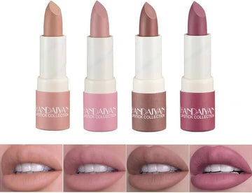 Matte Lipstick Waterproof Long Lasting Moisturizing Lip Stick Sexy Red Pink Velvet Nude Lipsticks Women Cosmetics Lipstick (Transparent)