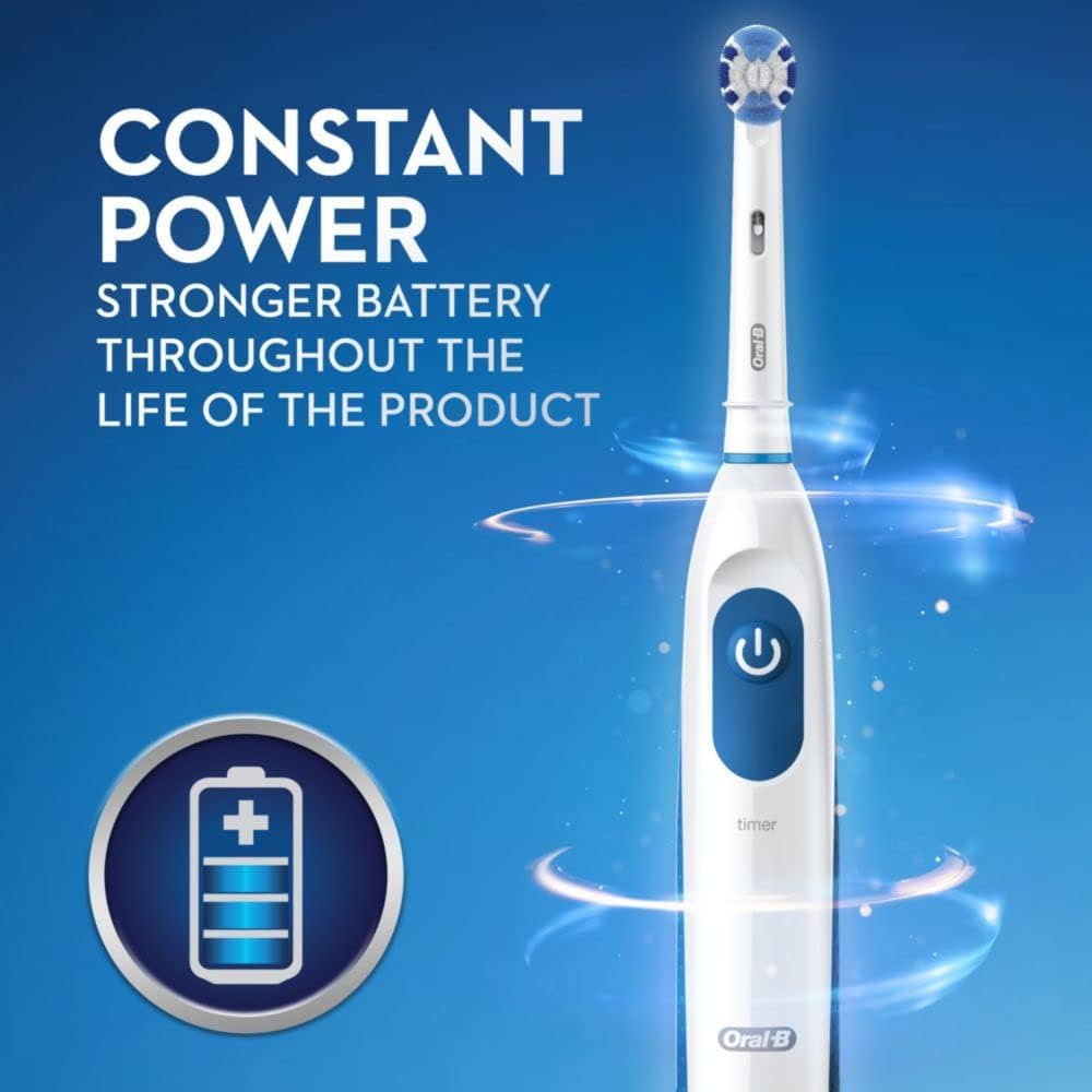 Oral-B Pro 100 Precision Clean, Battery Powered Electric Toothbrush, Blue and White : Health & Household