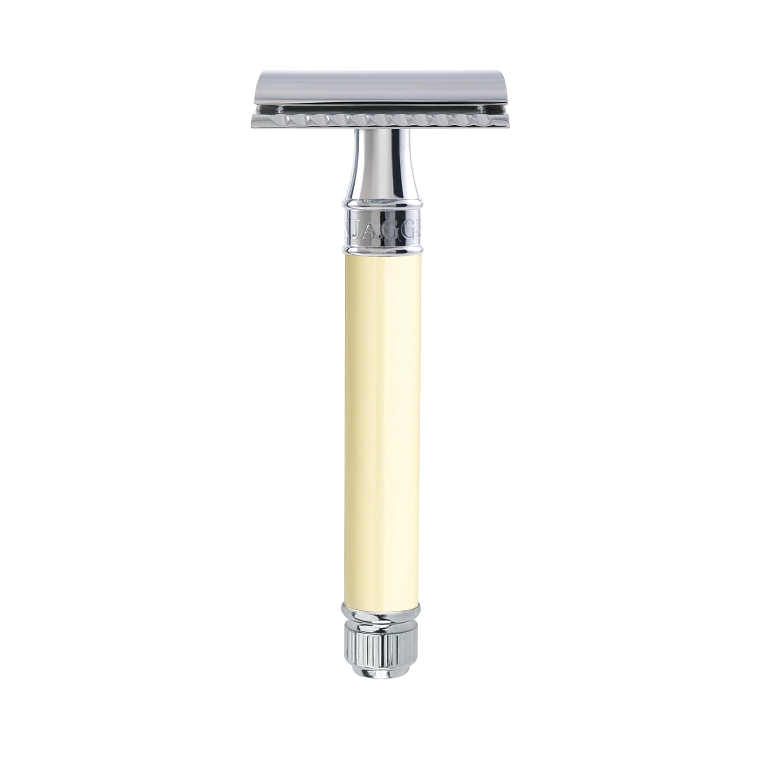 Edwin Jagger De87Blamz Classic Double Edge Manual Eco-Friendly And Reusable Safety Razor For Men And Women For Shaving Cream Or Soap Fits All De Razor Blades (Imitation Ivory)
