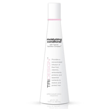 Tridesign Tri Moisturizing Conditioner - Hydrating Dry & Damaged Hair, Infused Wheat Protein To Protect, Repair & Restores Moisture To Curly, Straight, Wavy Treated Hair - 10.5 Fluid Ounce