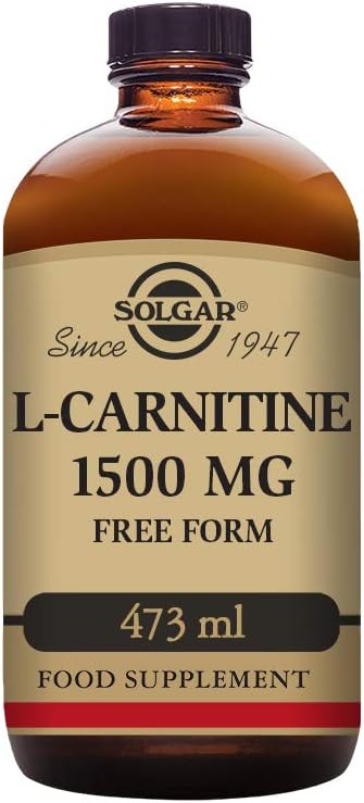 Solgar L-Carnitine 1500 mg Liquid, 16 oz. - Natural Lemon Flavor - Heart Health - Supports Energy, Metabolism, Exercise Endurance & Recovery - Non-GMO, Vegan, Gluten & Dairy Free - About 31 Servings