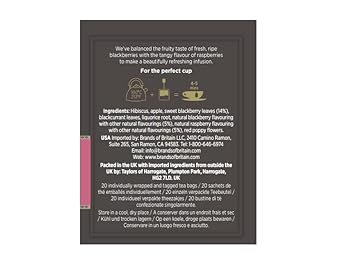 Taylors Of Harrogate Herbal Infusion Tea, Blackberry/Raspberry, 20 Count