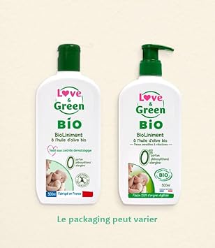 Love & Green Bioliniment Certified Organic Fragrance Free – 500 Ml – Made In France