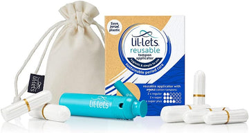 Lil-Lets Reusable Tampon Applicator | Comes with x6 Lil-Lets Organic Cotton Tampons | Sustainable Period Care