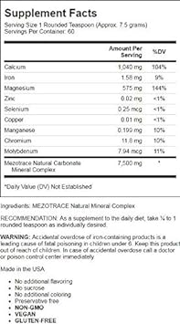 Mezotrace Minerals & Trace Elements Powder, 16 Oz : Health & Household