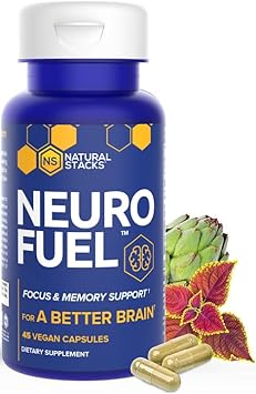 Magnesium Citrate Gummies 30Ct With Neurofuel Nootropics Brain Focus Support Supplement 45 Ct By Natual Stacks