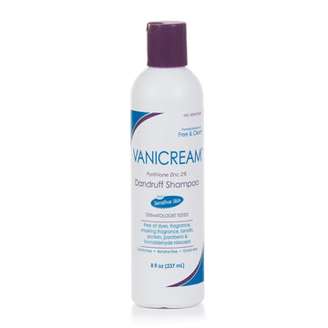 Vanicream Dandruff Shampoo – Ph Balanced Mild Formula Effective For All Hair Types And Sensitive Scalps - Free Of Fragrance, Lanolin, And Parabens – 8 Fl Oz