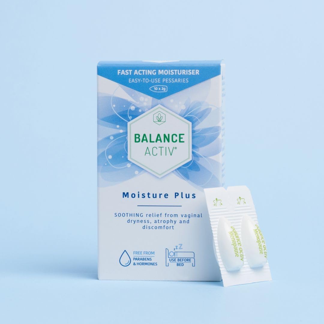 Balance Activ Menopause Moisture Pessaries | Vaginal Moisturiser | Fast, Long-Lasting Relief from Vaginal Dryness and Discomfort | Vaginal Dryness Treatment for Women | 10 Easy to Use Pessaries : Amazon.co.uk: Health & Personal Care