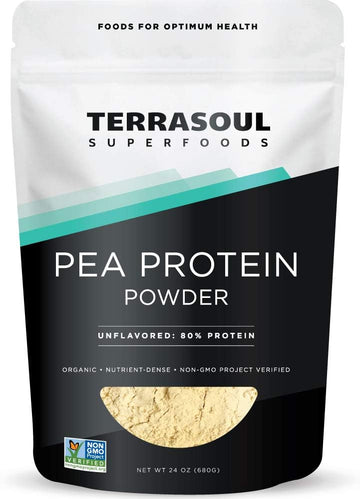 Terrasoul Superfoods Organic Pea Protein, 1.5 Lbs - European Sourced | Unflavored | Smooth Texture