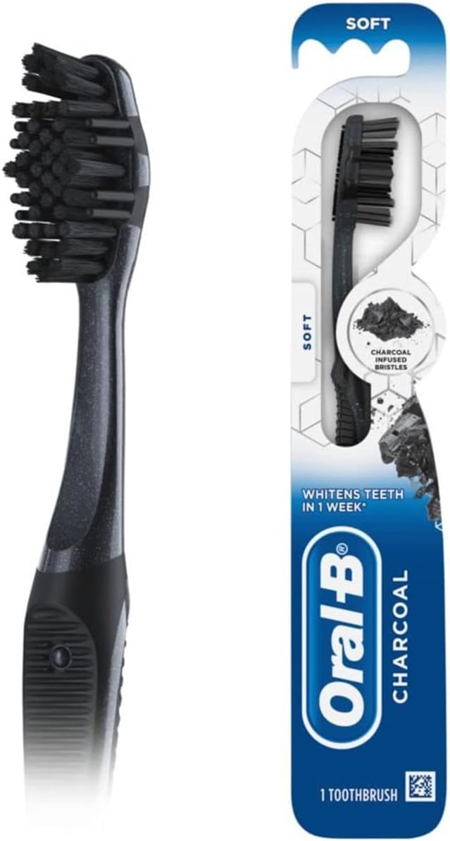 Oral B Charcoal Whitening Therapy Toothbrush, Soft, 1Count, 0.03 Lb