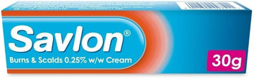Savlon Burns & Scalds 0.25% W/W Cream, First Aid Treatment To Provide Effective Relief For Minor Burns, Scalds And Sunburn Blisters (30G, 1 Pack)