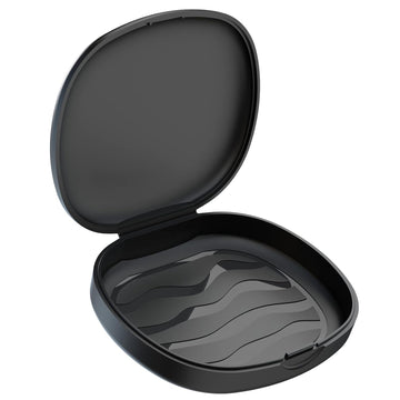 2Pcs Retainer Case Denture Case: Bvn Orthodontic Dental Case, Slim Braces Case, Mouth Guard Case, Denture Box, Teeth Aligner Case, Night Guard Case Container Storage Holder Black