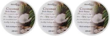 Derma V10 Coconut Body Butter 220Ml X 3 Packs