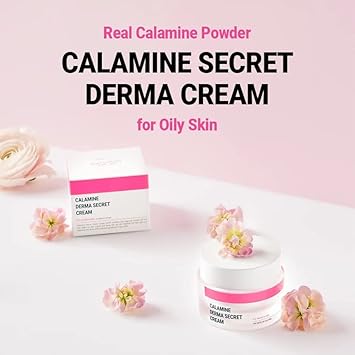 Ksecret Calamine Derma Secret Cream, 50Ml / 1.69Fl.Oz. | Korean Skincare | For Acne & Oily Skin