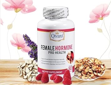 Qivaro Female Hormone Supplement - Menopause Supplement for Women - Women Hormone Support for Black Cohosh, Red Clover, Blessed Thistle, Wild Yam, Raspberry - Hormonal Balance Supplement : Health & Household