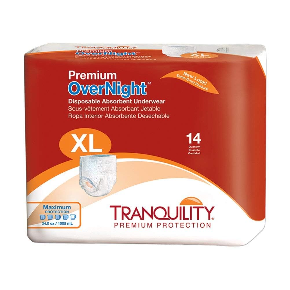 Tranquility Prem Overnight Disp Absorb Underwear Xl 56Ct