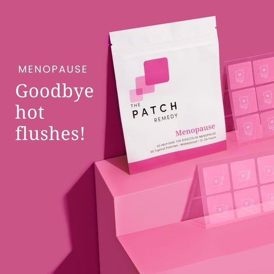 Menopause Patches for Perimenopause and Menopause | 30 Topical Patches | Waterproof | Gotu Kola, Damiana, Black Cohosh and Valerian | Lasts 12-24 Hours