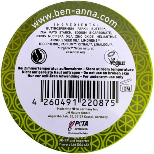 Ben & Anna Natural Deodorant Tin - Persian Lime