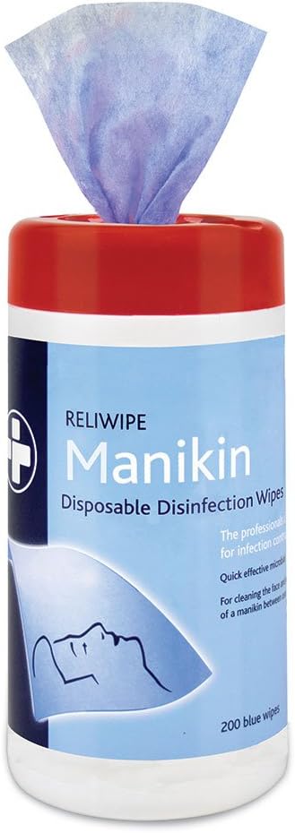 Reliance Medical Reliwipe 200 Disposable Manikin Wipes : Amazon.co.uk: Beauty