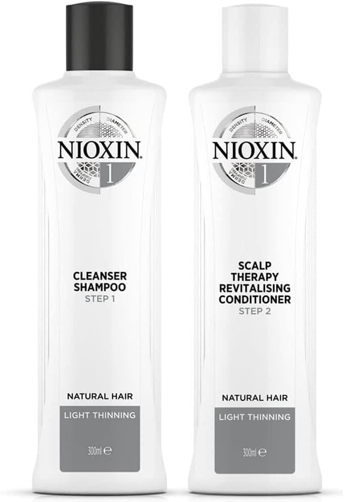 Nioxin System 1 Cleanser & Scalp Therapy Revitaliser - Shampoo 300Ml & Conditioner 300Ml