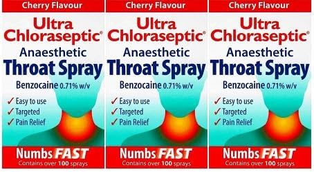 Ultra Chloraseptic Throat Spray Cherry 15ml x 3 Packs : Amazon.co.uk: Health & Personal Care