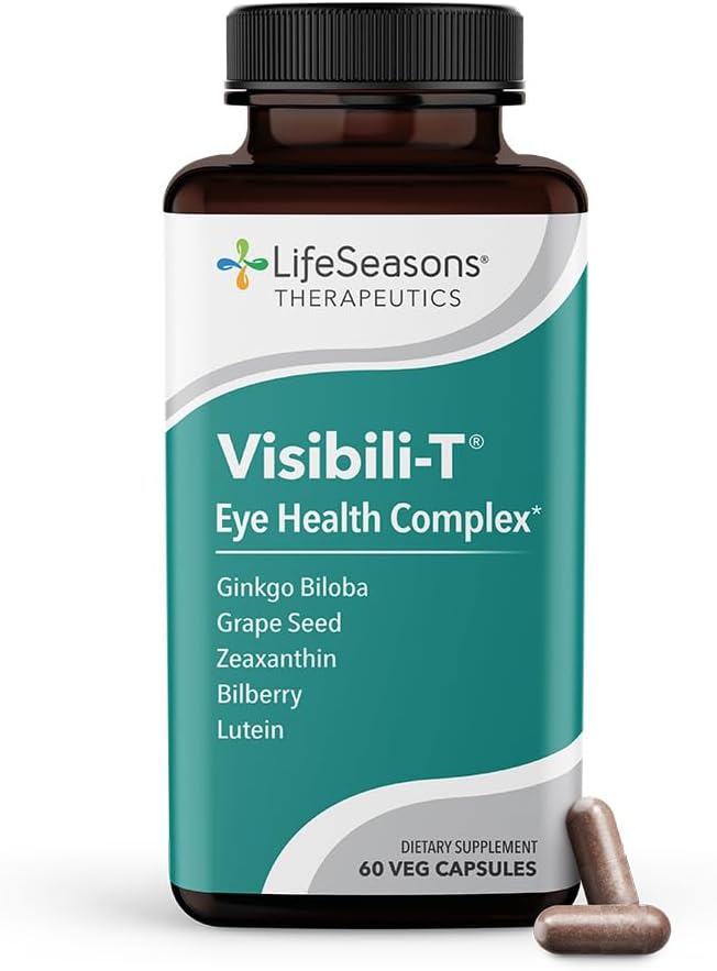 Visibili-T - Eye Health & Vision Support Supplement - Lutein, Chromium, Carrot Root, Bilberry, Ginkgo Biloba, Grape Seed Extract, Lycopene, Zeaxanthin & Vitamin A - 60 Capsules