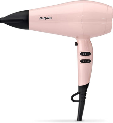 Babyliss Rose Blush 2200W Hair Dryer, Powerful Drying, Ionic, Lightweight Hair Dryer, Pink